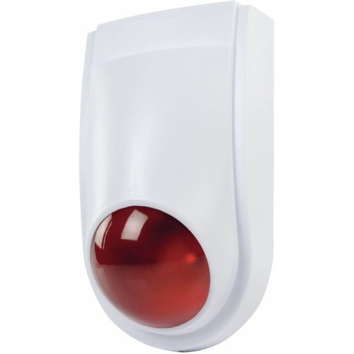 Konig Konig Dummy Red LED Alarmsirene - White Konig Konig Dummy Red LED Alarmsirene - White