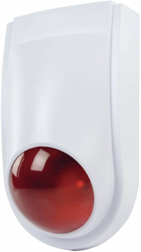 Konig Dummy Red LED Alarmsirene - White