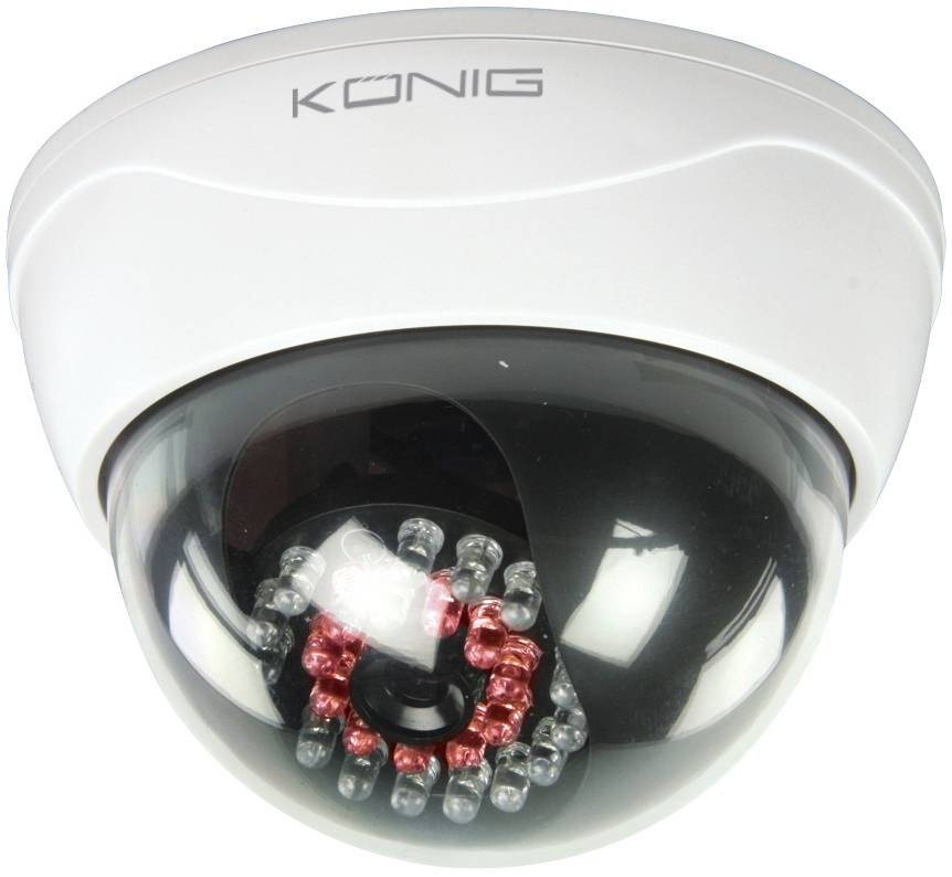 König CCTV Professional Dummy Dome Camera met Actieve IR LED's