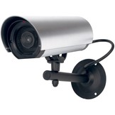 König CCTV Dummy Buitencamera met IR LED en Ophangbeugel Silver