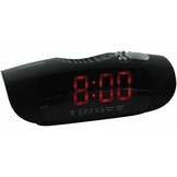 Konig Red LED AM/FM Wekkerradio Black