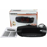 Konig Red LED AM/FM Wekkerradio Black