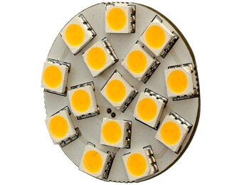 G4 15 x 5050 SMD LED Warm White 12V Chip