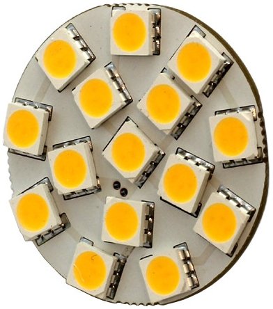 G4 15 x 5050 SMD LED Warm White 12V Chip