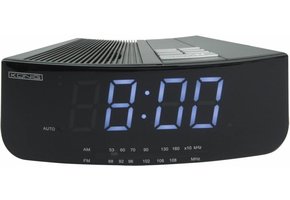 König White LED AM/FM Wekkerradio Black