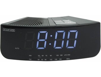 König White LED AM/FM Wekkerradio Black
