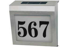 Brennenstuhl Design RVS LED Huisnummer op Zonne-energie