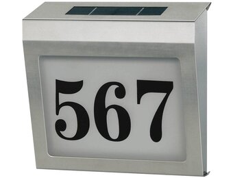 Brennenstuhl Design RVS LED Huisnummer op Zonne-energie