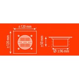 Ranex Lugo LED Solar Grondspot - Vierkant