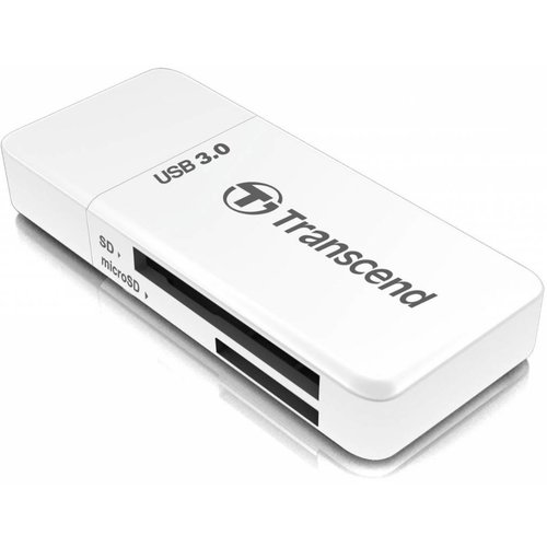 Transcend Transcend LED RDF5 Card Reader USB 3.0 White Transcend Transcend LED RDF5 Card Reader USB 3.0 White
