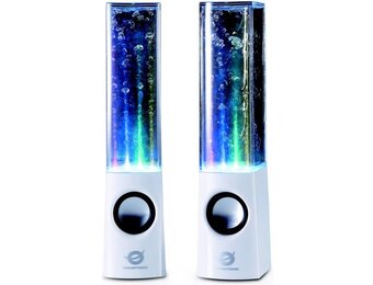 Conceptronic CLLDWASPKW Dancing Water LED Speakers - White