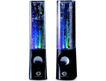 Conceptronic CLLDWASPKB Dancing Water LED Speakers - Black