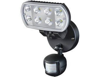 Brennenstuhl L801 8 LED's Muurlamp met Bewegingsmelder Black