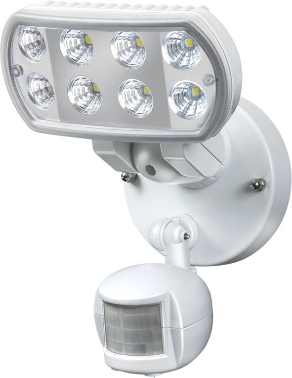 Brennenstuhl L801 8 LED's Muurlamp met Bewegingsmelder White