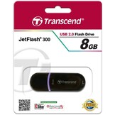 Transcend JetFlash 300 8 GB LED USB 2.0 Black/Violet