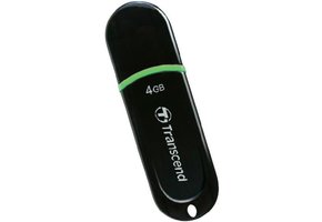 Transcend JetFlash 300 4 GB LED USB 2.0 Black/Green