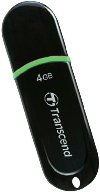 Transcend JetFlash 300 4 GB LED USB 2.0 Black/Green