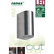 Ranex Ranex Kimi SMD 2 x 3 W LED Wandlamp Aluminium - Glas Ranex Ranex Kimi SMD 2 x 3 W LED Wandlamp Aluminium - Glas