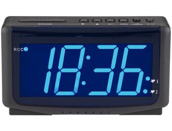 Balance Time Blue LED Wekker Zendergestuurd Black
