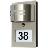 Ranex Essex Dual Sensor LED Buitenlamp met Huisnummer RVS