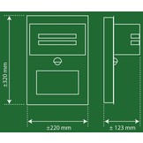 Ranex Essex Dual Sensor LED Buitenlamp met Huisnummer RVS