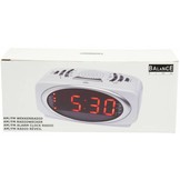 Balance Time Red LED PLL Wekkerradio - White