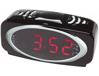 Balance Time Red LED PLL Wekkerradio - Black