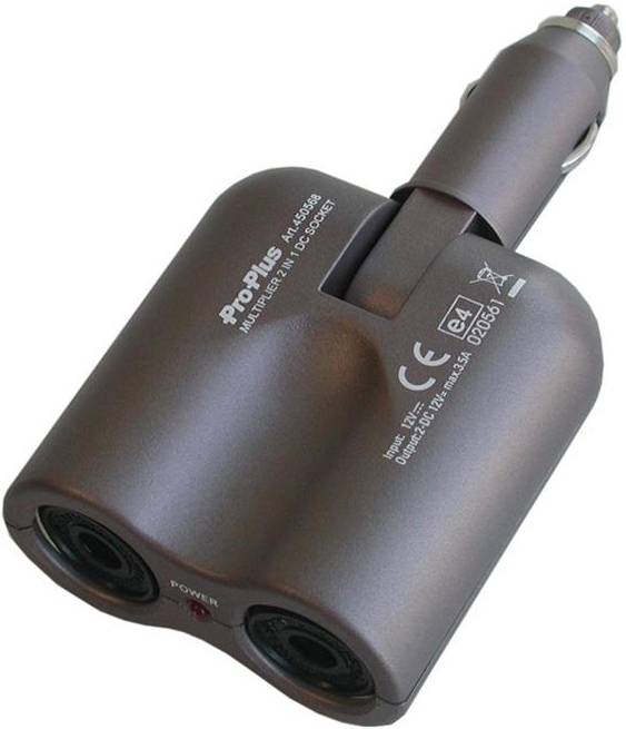 ProPlus 12V LED Car Sigaretten aansteker Verstelbaar Splitter 2-Weg