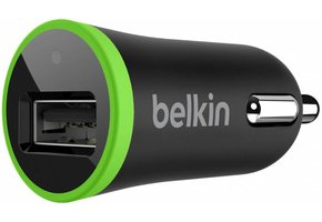 Belkin LED USB Autolader 2,1A - Green Ring Black