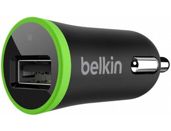 Belkin LED USB Autolader 2,1A - Green Ring Black