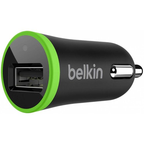 Belkin Belkin LED USB Autolader 2,1A - Green Ring Black Belkin Belkin LED USB Autolader 2,1A - Green Ring Black