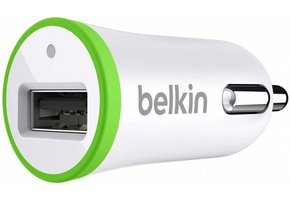 Belkin LED USB Autolader 2,1A - Green Ring White