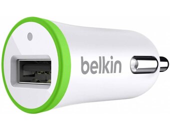 Belkin LED USB Autolader 2,1A - Green Ring White