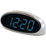 Balance Time Blue LED Wekker - Silver