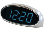 Balance Time Blue LED Wekker - Silver