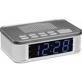 Balance Time Blue LED PLL AM/FM Wekkerradio - Silver