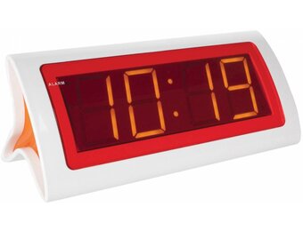 Balance Time Orange LED Wekker - White