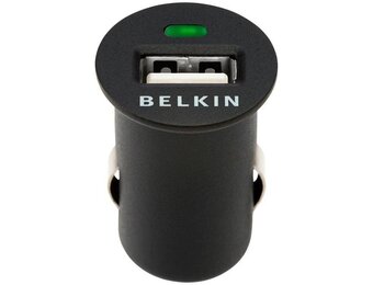 Belkin USB LED Micro Autolader - Black