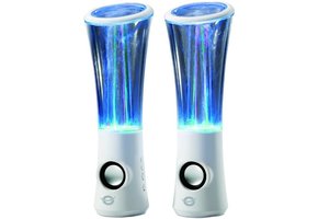 Conceptronic CLLDWASPKW2 Dancing Water LED Speakers - White