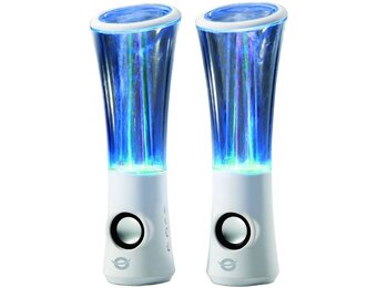 Conceptronic CLLDWASPKW2 Dancing Water LED Speakers - White
