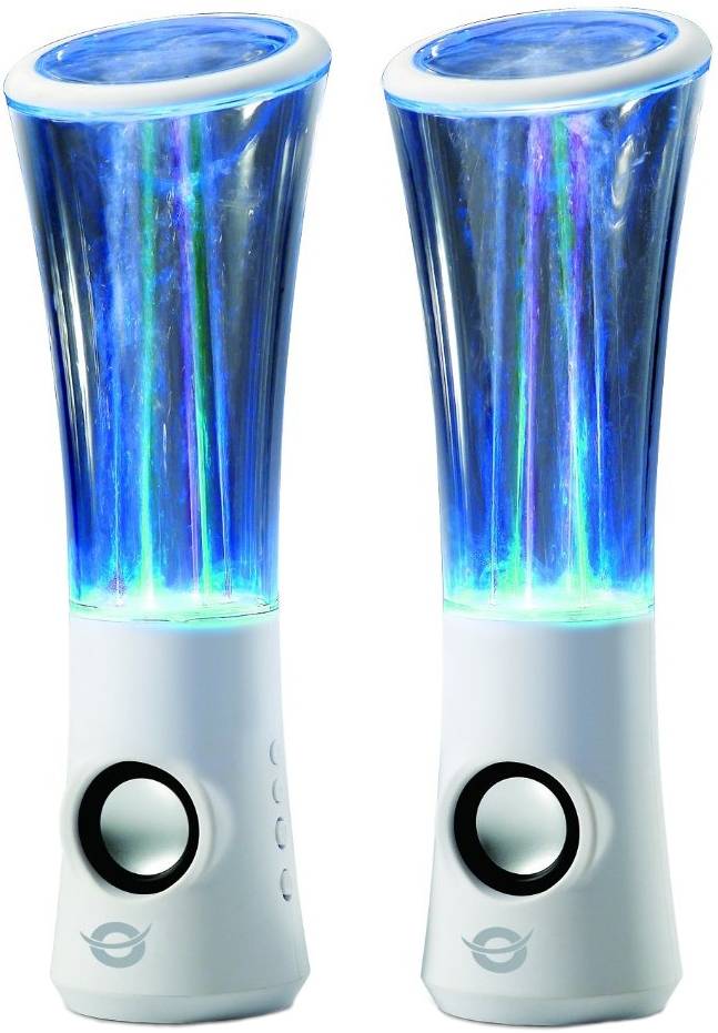 Conceptronic CLLDWASPKW2 Dancing Water LED Speakers - White