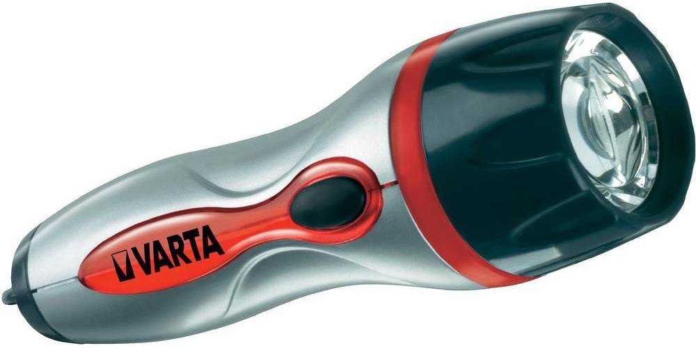 Varta Trilogy LED Zaklamp Silver/Red - Silver/Blue