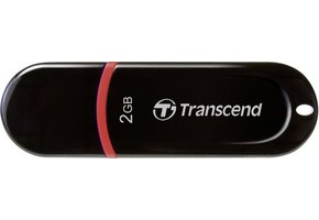 Transcend JetFlash 300 2 GB LED USB 2.0 Black/Red