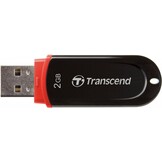 Transcend JetFlash 300 2 GB LED USB 2.0 Black/Red