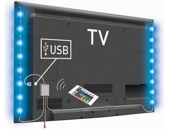 Konig USB LED TV-strip 2-set 50 CM - RGB met Afstandbediening