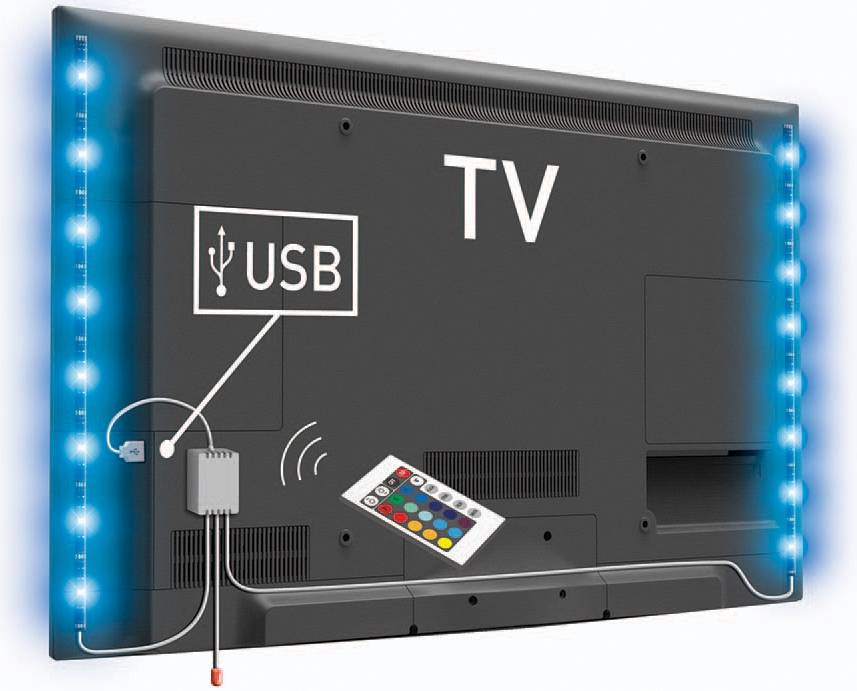 Konig USB LED TV-strip 2-set 50 CM - RGB met Afstandbediening