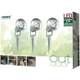 Ranex Todi LED Grondspot 3-set - Grey