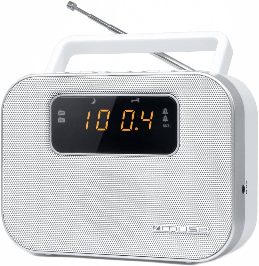 Muse M-081 RW 2-band PLL Portable Radio - White