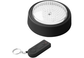 ProPlus 5 LED's Druklamp met Afstandsbediening - Black