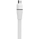 Rock Rock Flat Data LED Kabel Auto-Disconnect Micro-USB - White Rock Rock Flat Data LED Kabel Auto-Disconnect Micro-USB - White